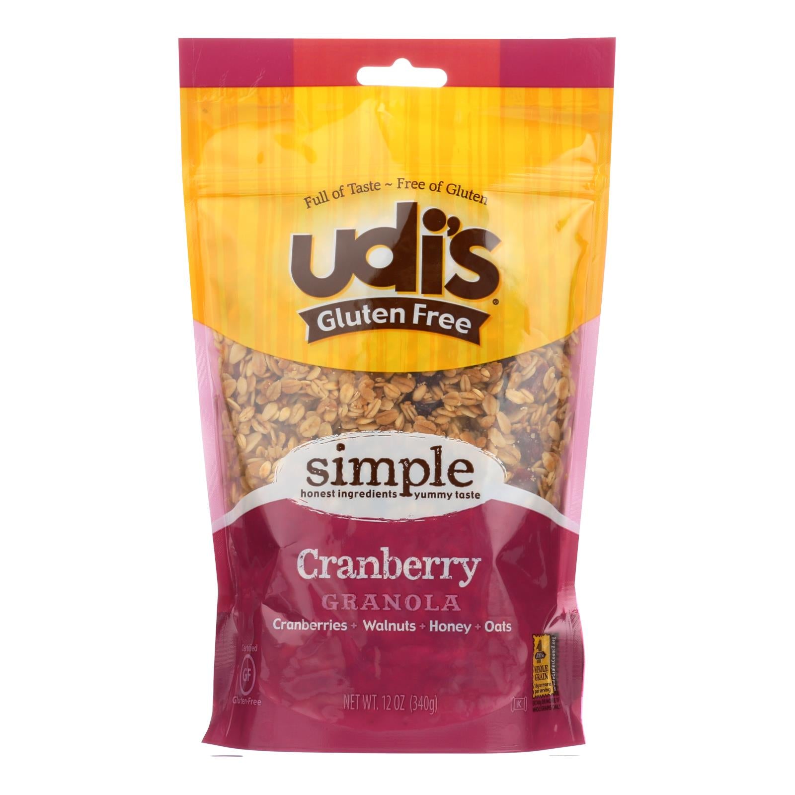 Udi's Cranberry Granola  - Case Of 6 - 11 Oz - GreatEagleInc