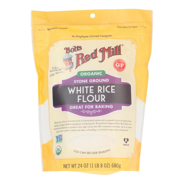 Bob's Red Mill - Flour White Rice - Case Of 4 - 24 Oz - GreatEagleInc