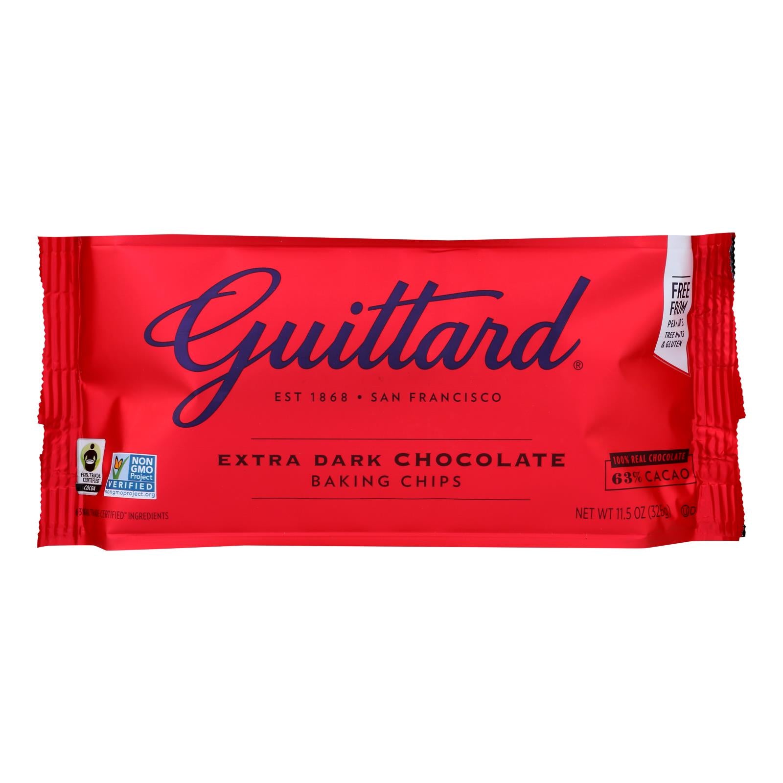 Guittard Chocolate Extra Dark - Chocolate Chip - Case Of 12 - 11.5 Oz. - GreatEagleInc