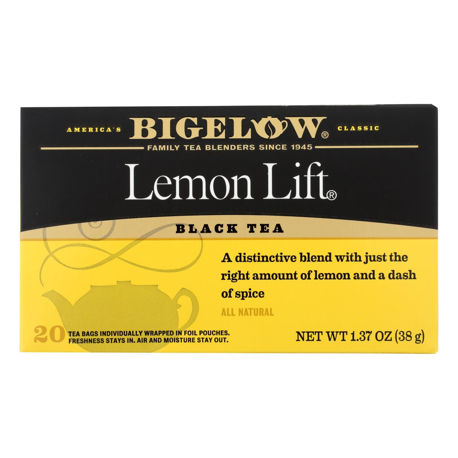 Bigelow Tea Lemon Lift Black Tea - Case Of 6 - 20 Bags - GreatEagleInc