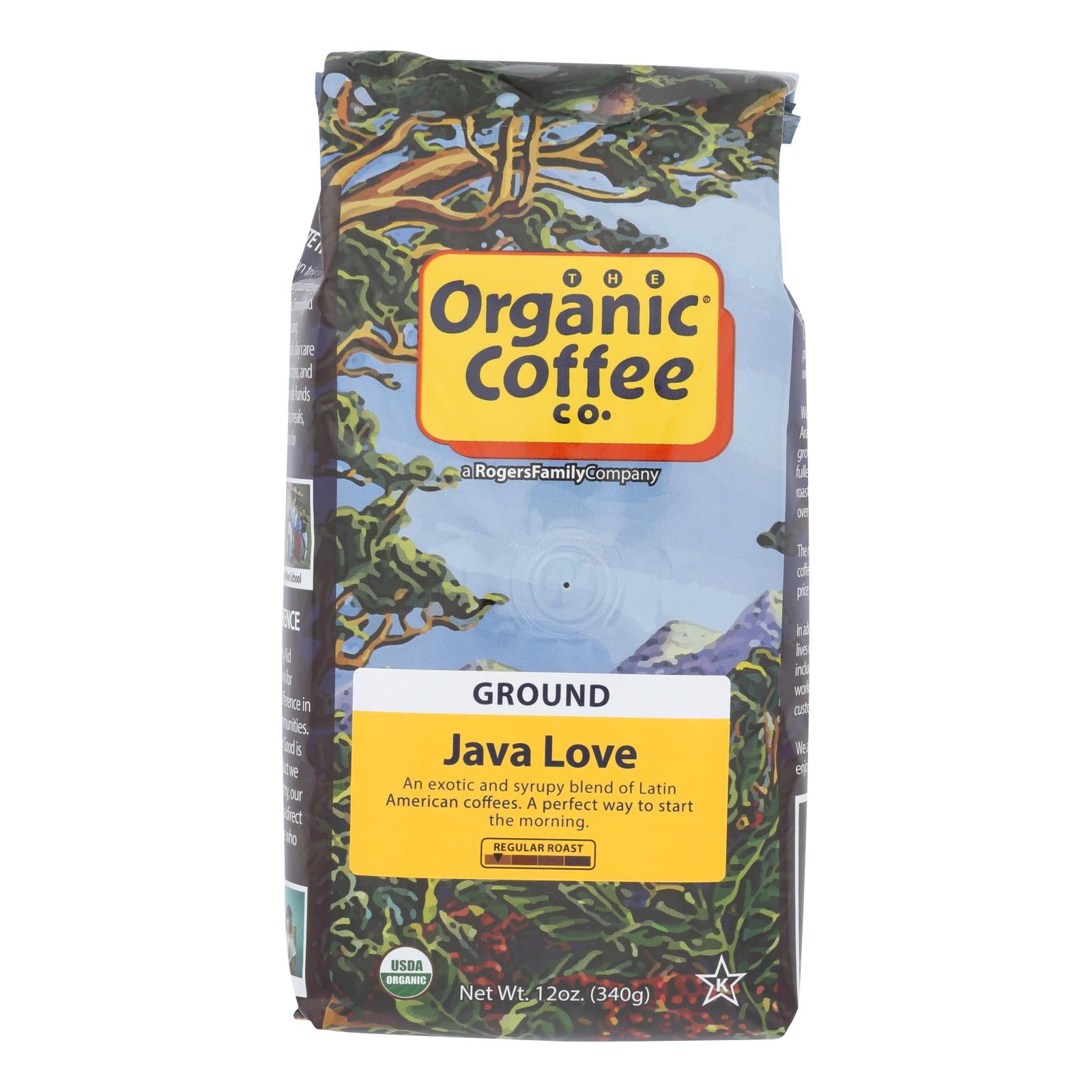 Organic Coffee Company Ground Coffee - Java Love - Case Of 6 - 12 Oz. - GreatEagleInc