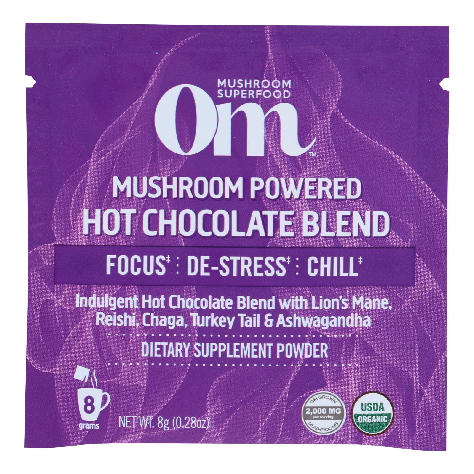 Om - Hot Chocolate Mushroom Pwdr - 1 Each 1-10 Ct - GreatEagleInc