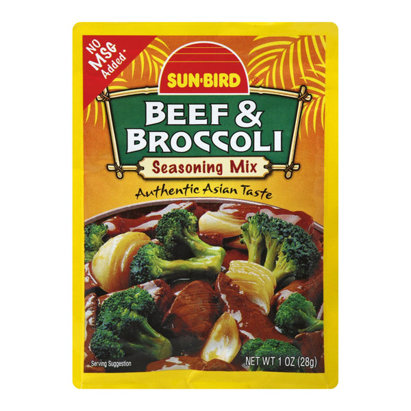 Sunbird Seasoning Mix - Beef And Broccoli - Case Of 24 - 1 Oz. - GreatEagleInc