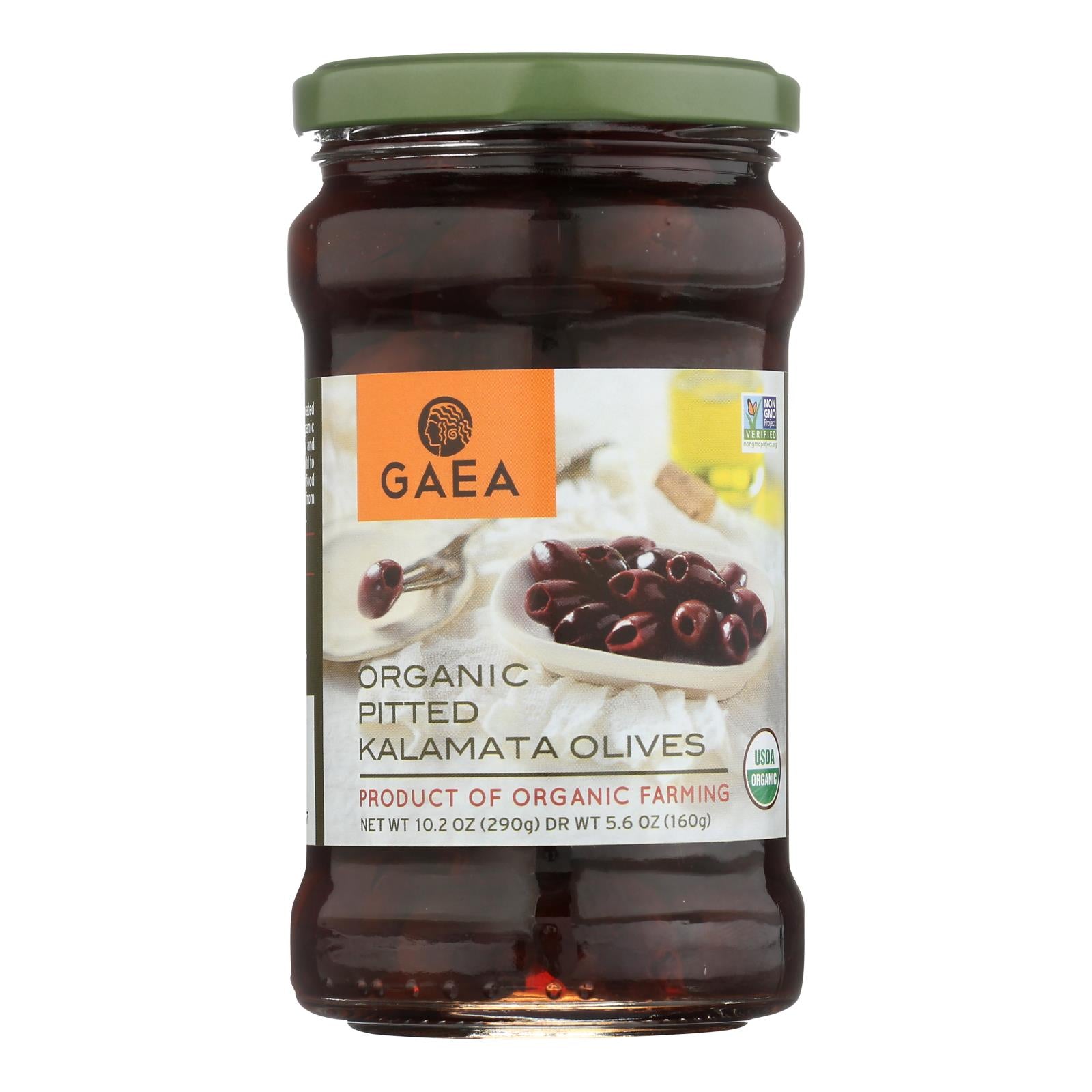Gaea Olives - Organic - Kalamata - Pitted - Original - 5.6 Oz - Case Of 8 - GreatEagleInc