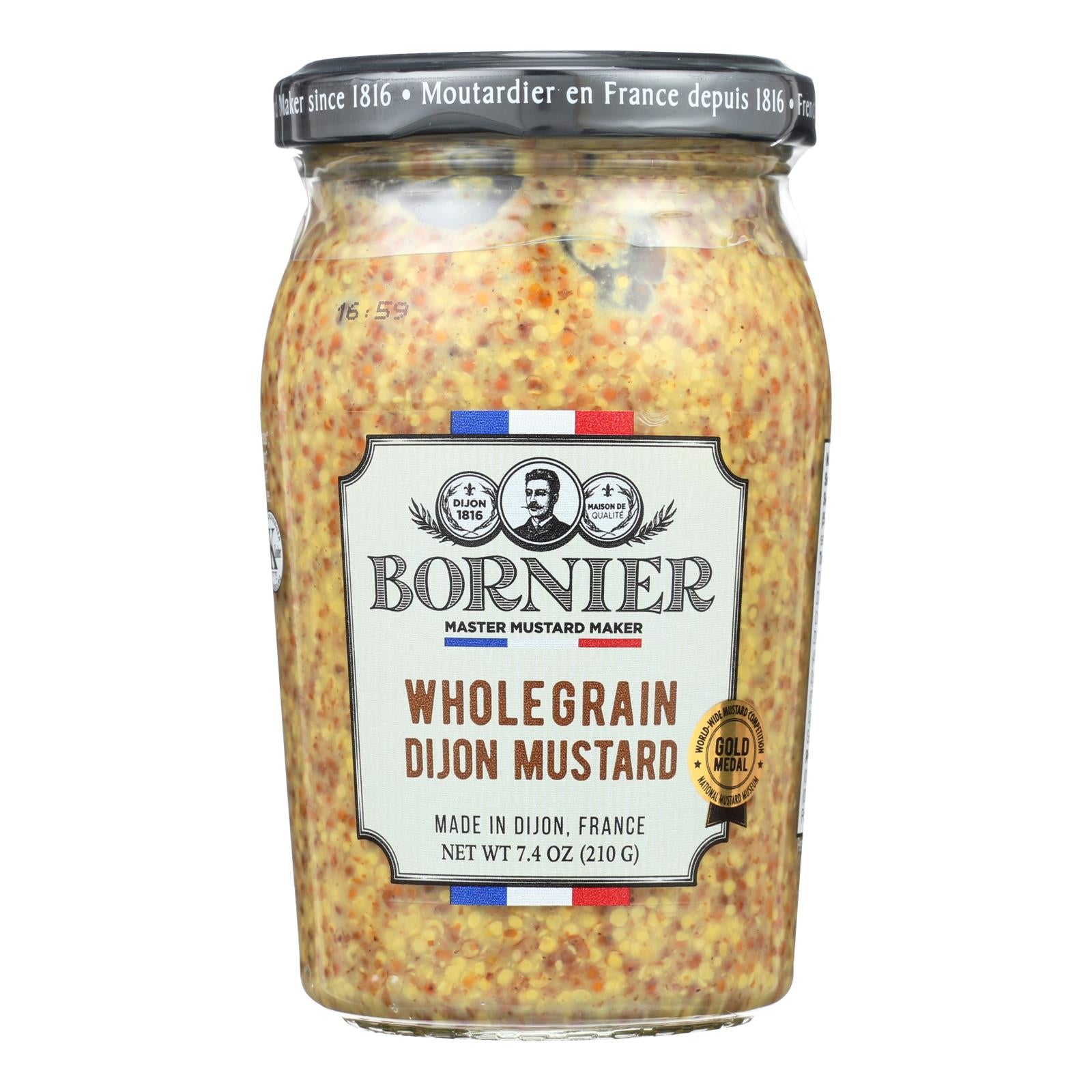 Bornier - Mustard - Whole Grain - Case Of 6 - 7.4 Oz. - Eco-Friendly Home & Grocery