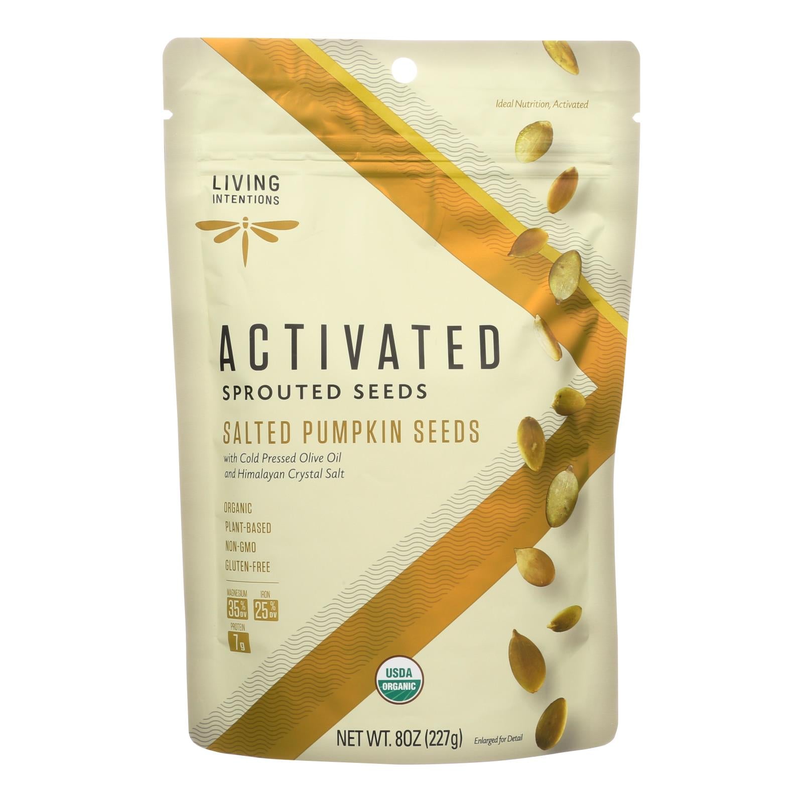 Living Intentions Organic Sprouted Seeds - Pumpkin Sunflower - Case Of 6 - 8 Oz. - GreatEagleInc