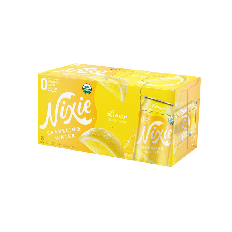Nixie Sparkling Water - Sparkling Water Lemon - Case Of 3 - 8/12 Fz