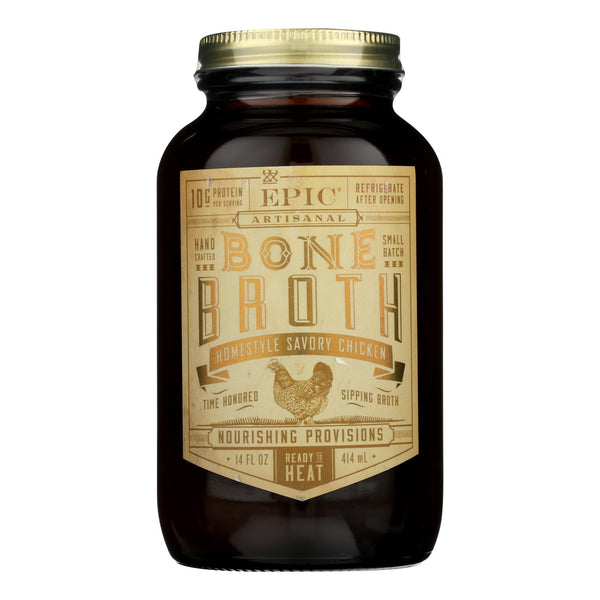 Epic Bone Broth-homestyle Savory Chicken  - Case Of 6 - 14 Fz - GreatEagleInc