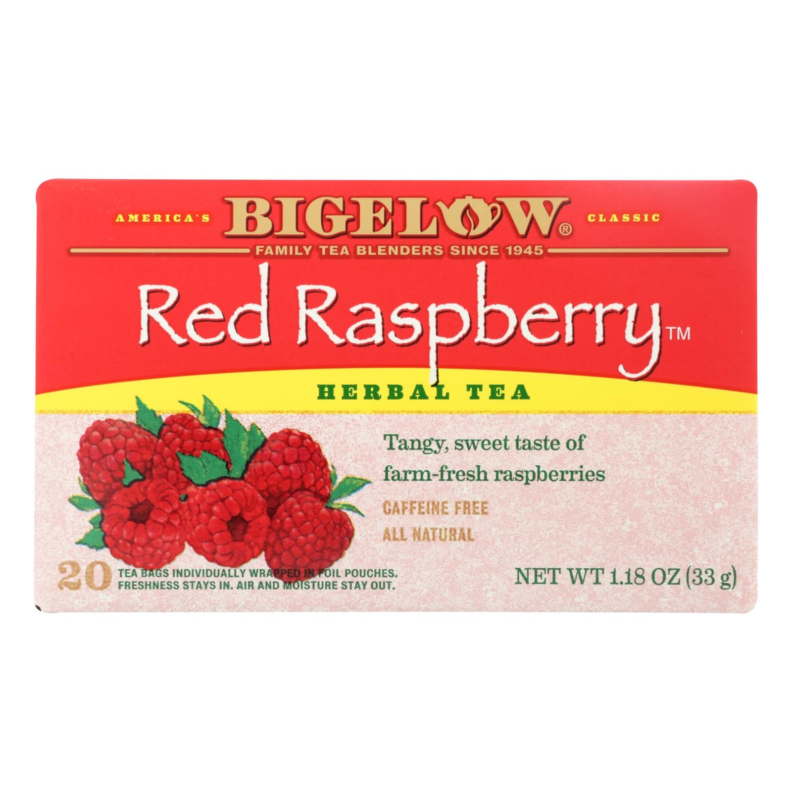 Bigelow Tea Herbal Tea - Red Raspberry - Case Of 6 - 20 Bag - Eco-Friendly Home & Grocery