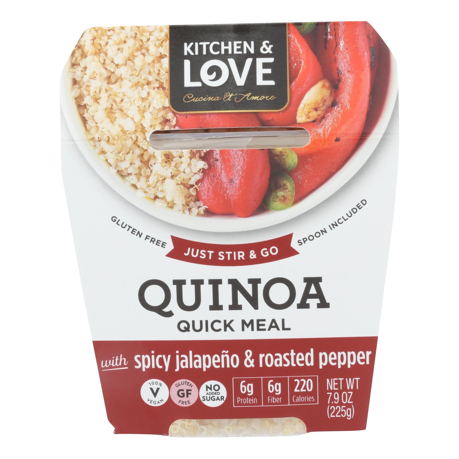 Cucina And Amore - Quinoa Meals - Spicy Jalapeno And Roasted Peppers - Case Of 6 - 7.9 Oz. - GreatEagleInc