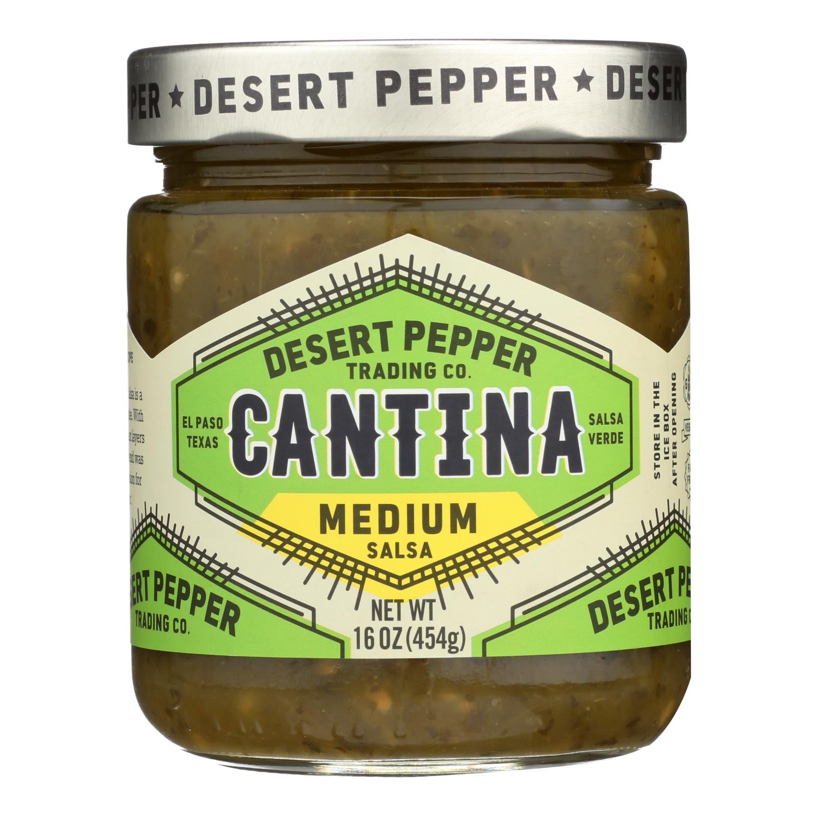 Desert Pepper Trading - Salsa - Cantina - Med - Green - Case Of 6 - 16 Oz - GreatEagleInc
