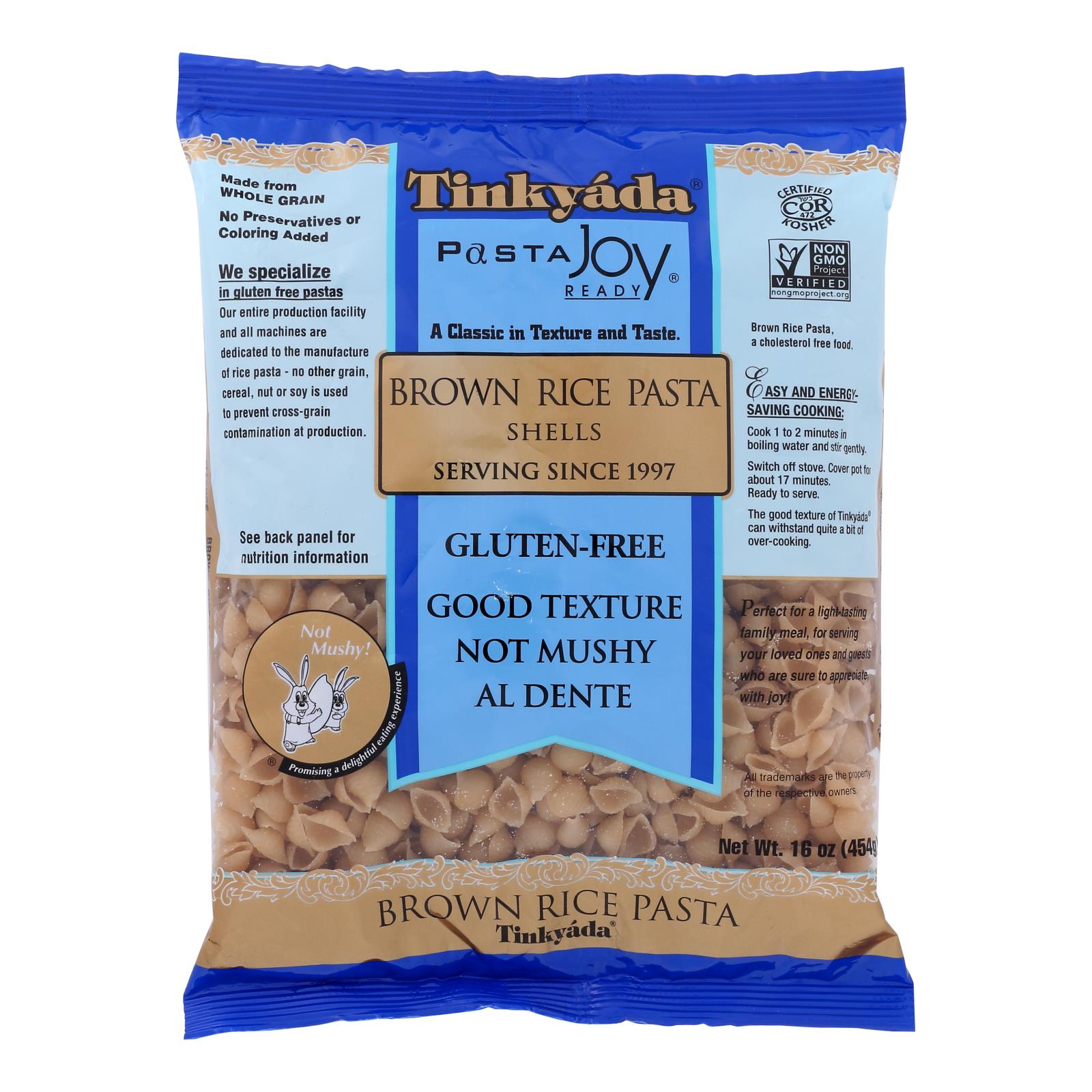 Tinkyada Brown Rice Pasta - Shells - Case Of 12 - 16 Oz - GreatEagleInc