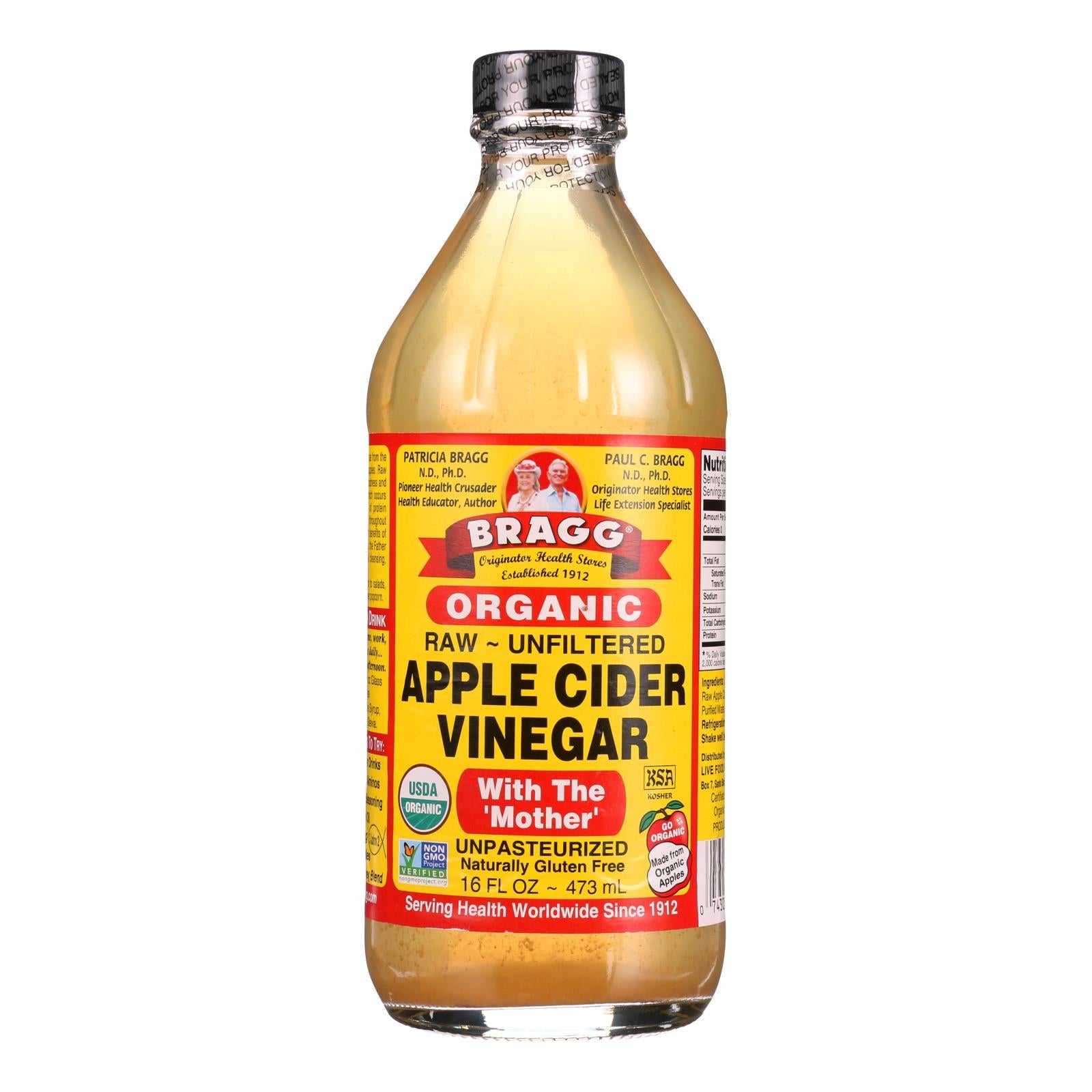 Bragg - Apple Cider Vinegar - Organic - Raw - Unfiltered - 16 Oz - Case Of 12 - GreatEagleInc
