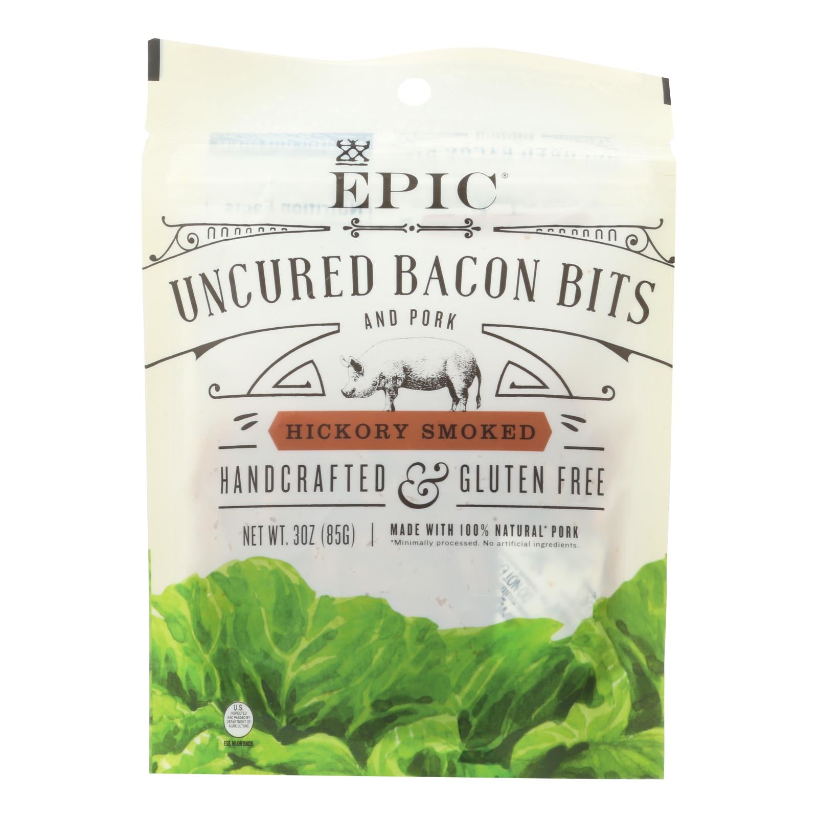 Epic - Bites - Bacon - Hickory Smoked - Case Of 10 - 3 Oz - GreatEagleInc