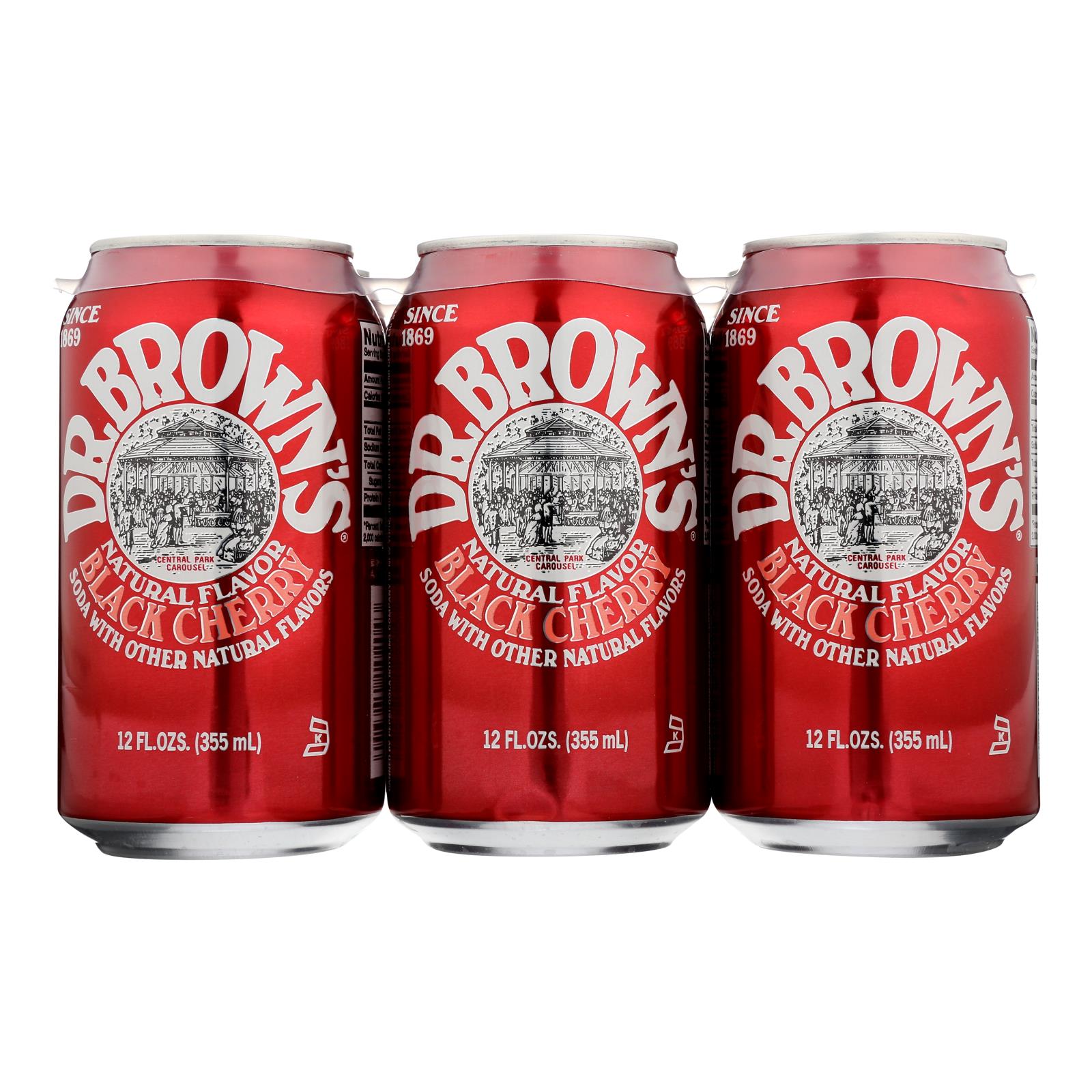 Dr. Brown - Soda Black Cherry - Case Of 4 - 6/12 Fz - GreatEagleInc