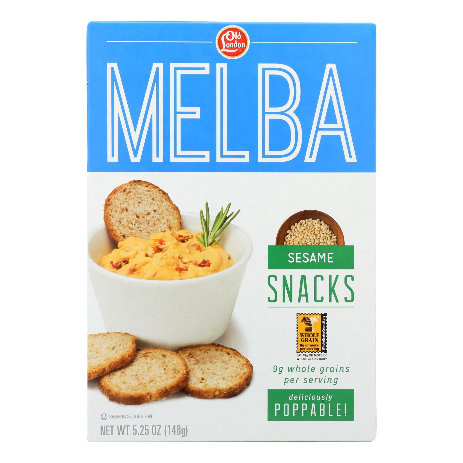 Old London - Melba Snacks - Sesame - Case Of 12 - 5.25 Oz. - GreatEagleInc