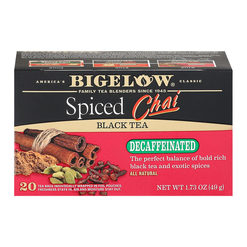 Bigelow Tea Tea - Decaf - Chai Spiced - Case Of 6 - 20 Bag