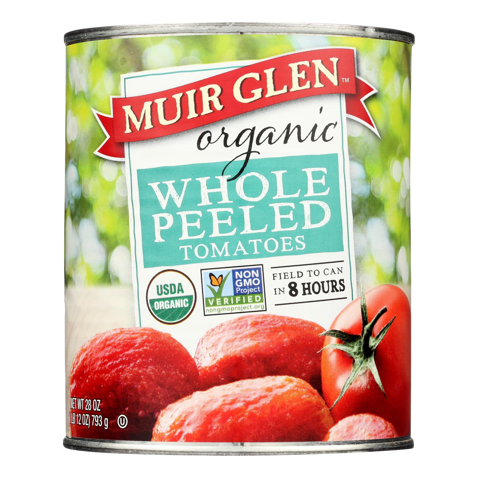 Muir Glen Organic Whole Peeled Tomatoes - Case Of 12 - 28 Oz. - GreatEagleInc