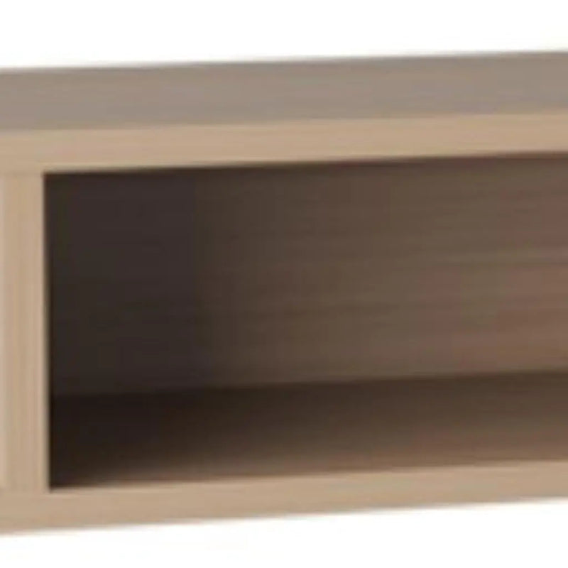 71" Beige Wood Enclosed and Open Storage Entertainment Center Homeroots Living Room