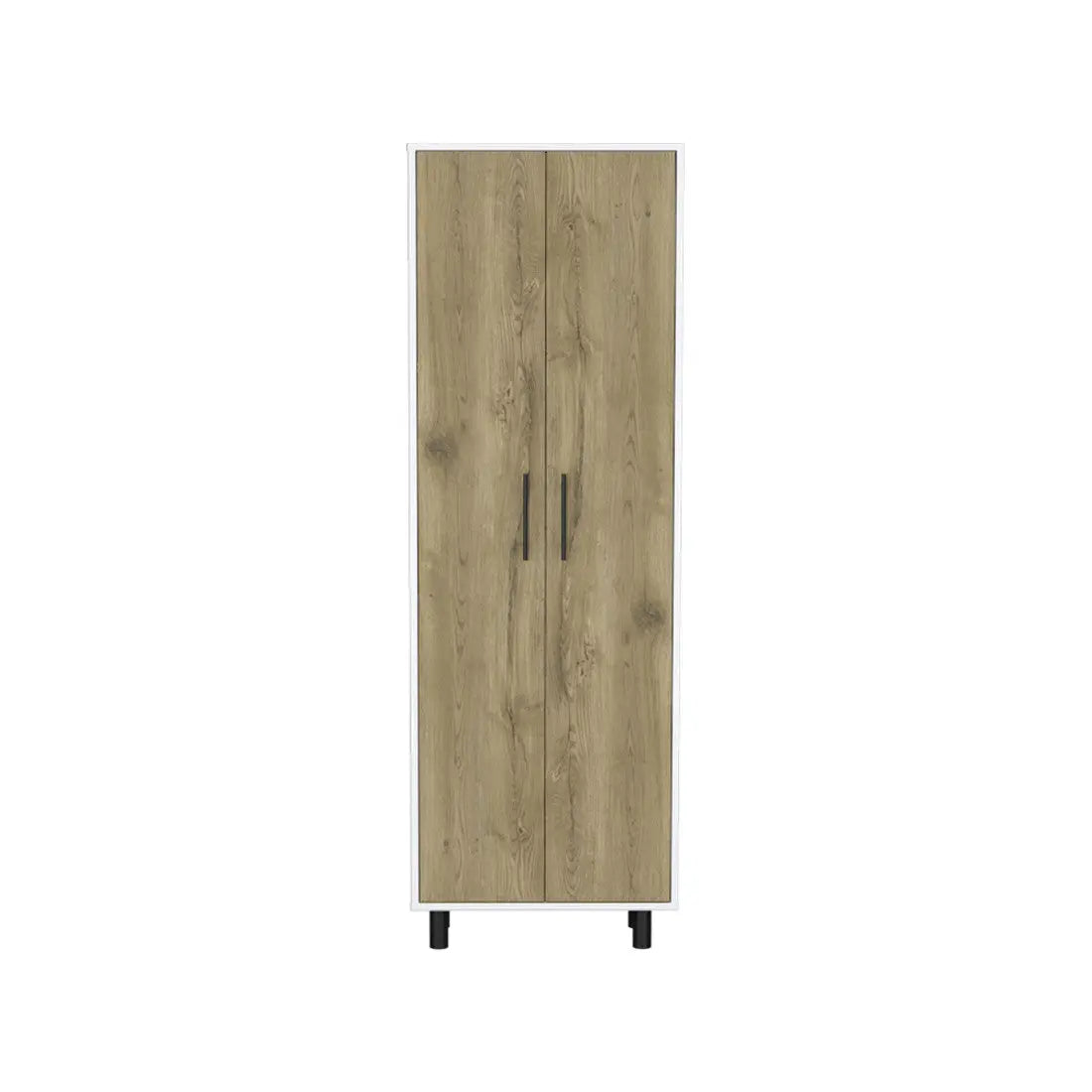 71" Beige Wood Two Door Pantry Or Storage Closet Homeroots Kitchen & Dining