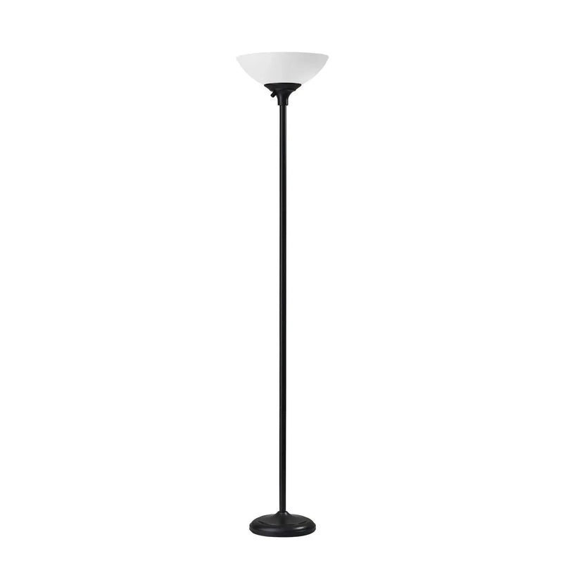71" Black And White With White Plastic Shade Homeroots Lighting