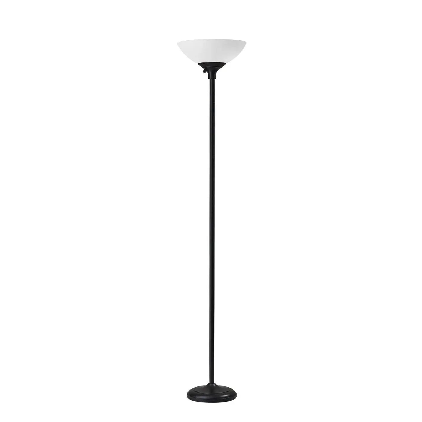 71" Black And White With White Plastic Shade Homeroots Lighting