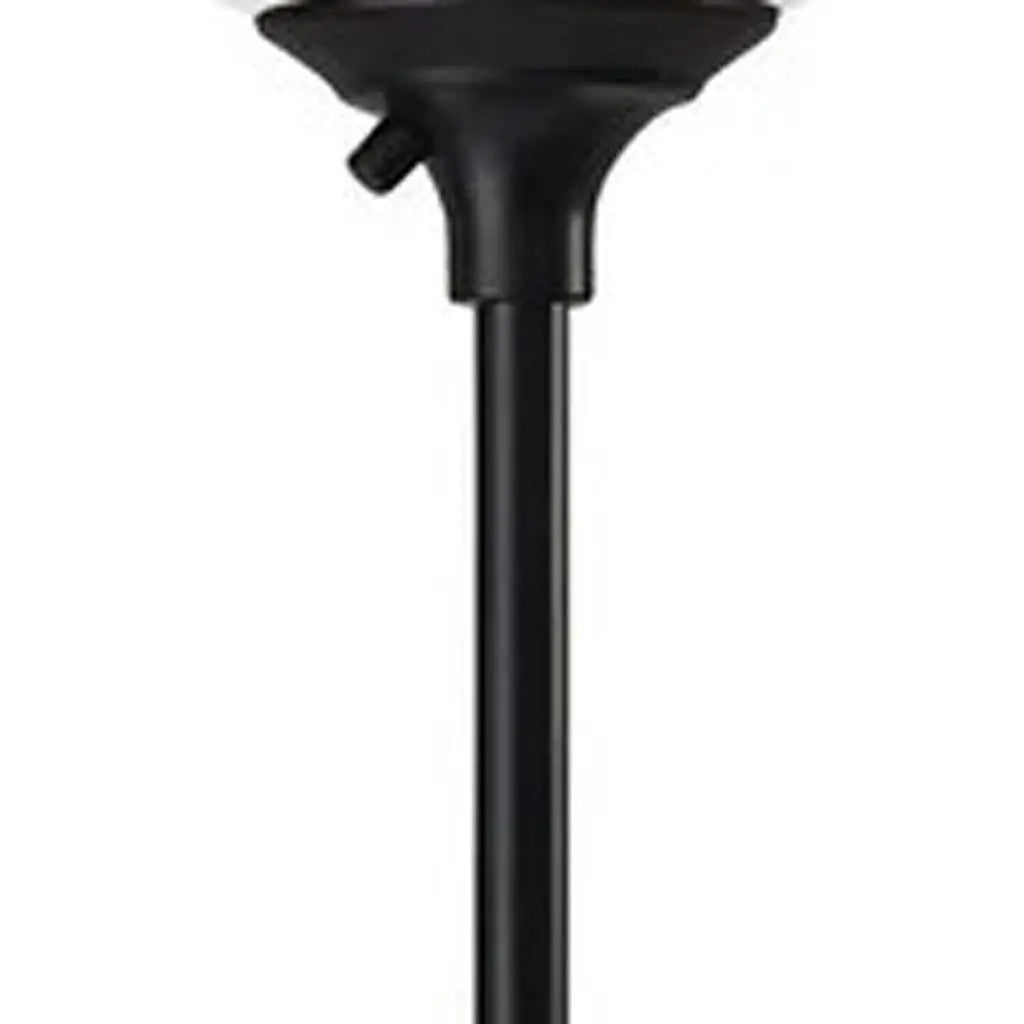 71" Black And White With White Plastic Shade Homeroots Lighting