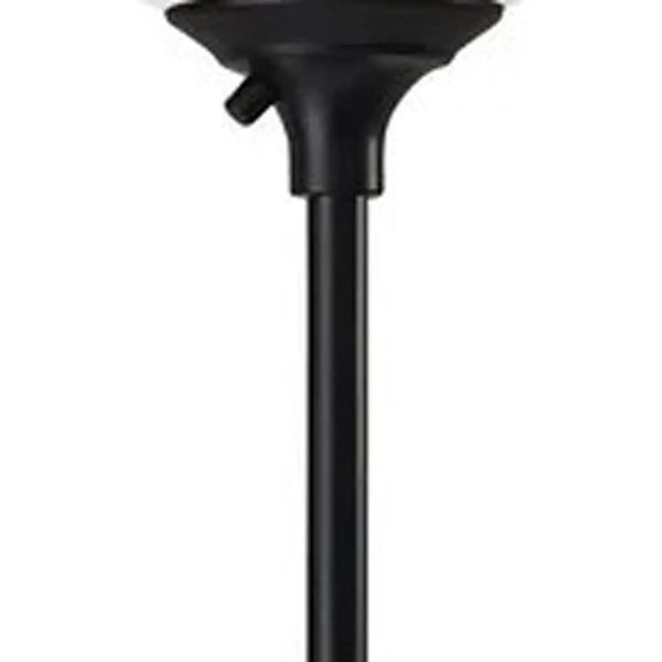 71" Black And White With White Plastic Shade Homeroots Lighting