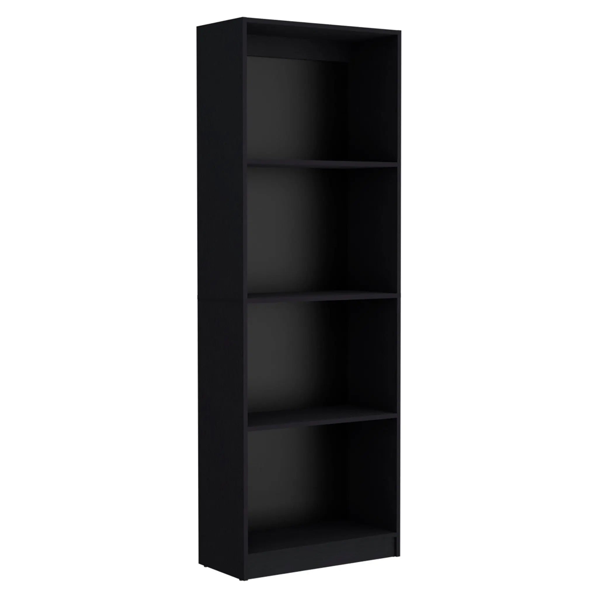 71" Black Five Tier Bookcase Homeroots Office