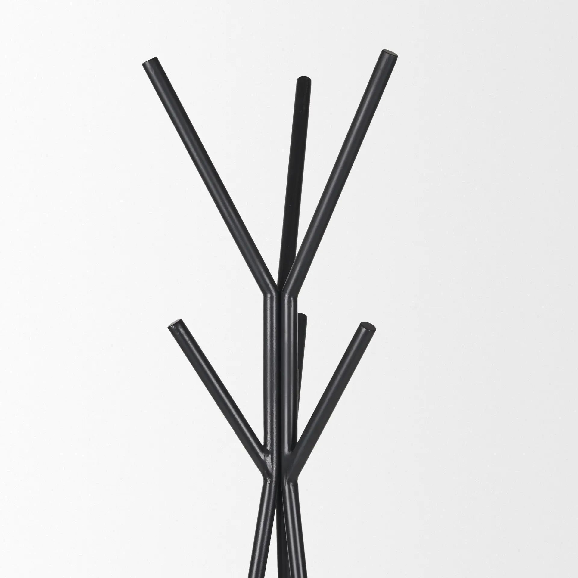 71" Black Metal Six Hook Freestanding Coat Rack Homeroots Organization