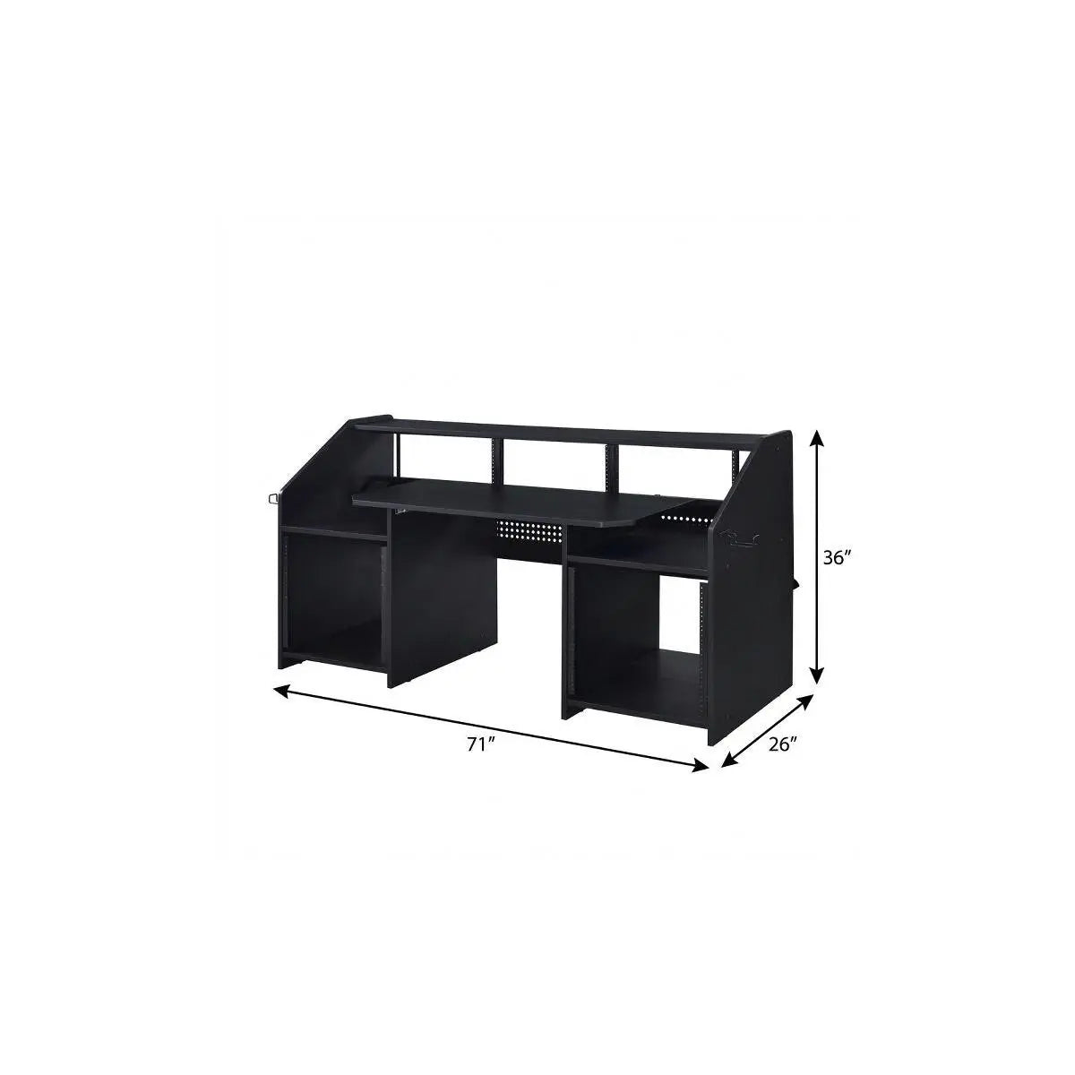 71" Black Music Desk Homeroots Office