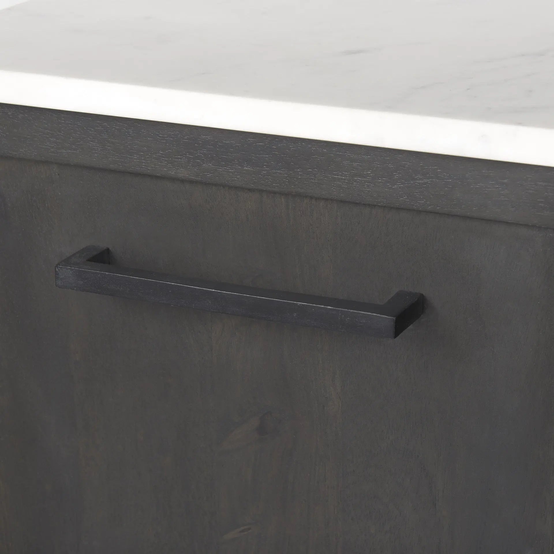 71" Black Solid Wood Three Drawer Sideboard With Two Doors Homeroots Kitchen & Dining