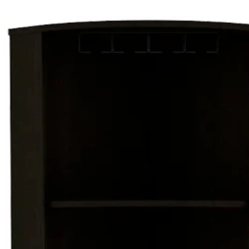 71" Black Wood Corner Bar Cabinet With Two Doors Homeroots Kitchen & Dining