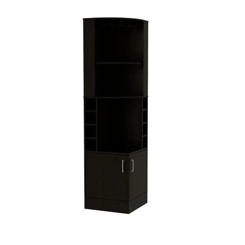 71" Black Wood Corner Bar Cabinet With Two Doors Homeroots Kitchen & Dining
