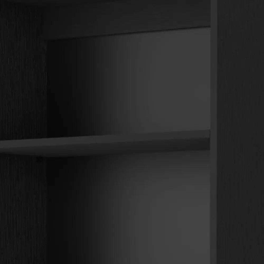71" Black Wood Five Tier Bookcase Homeroots Office