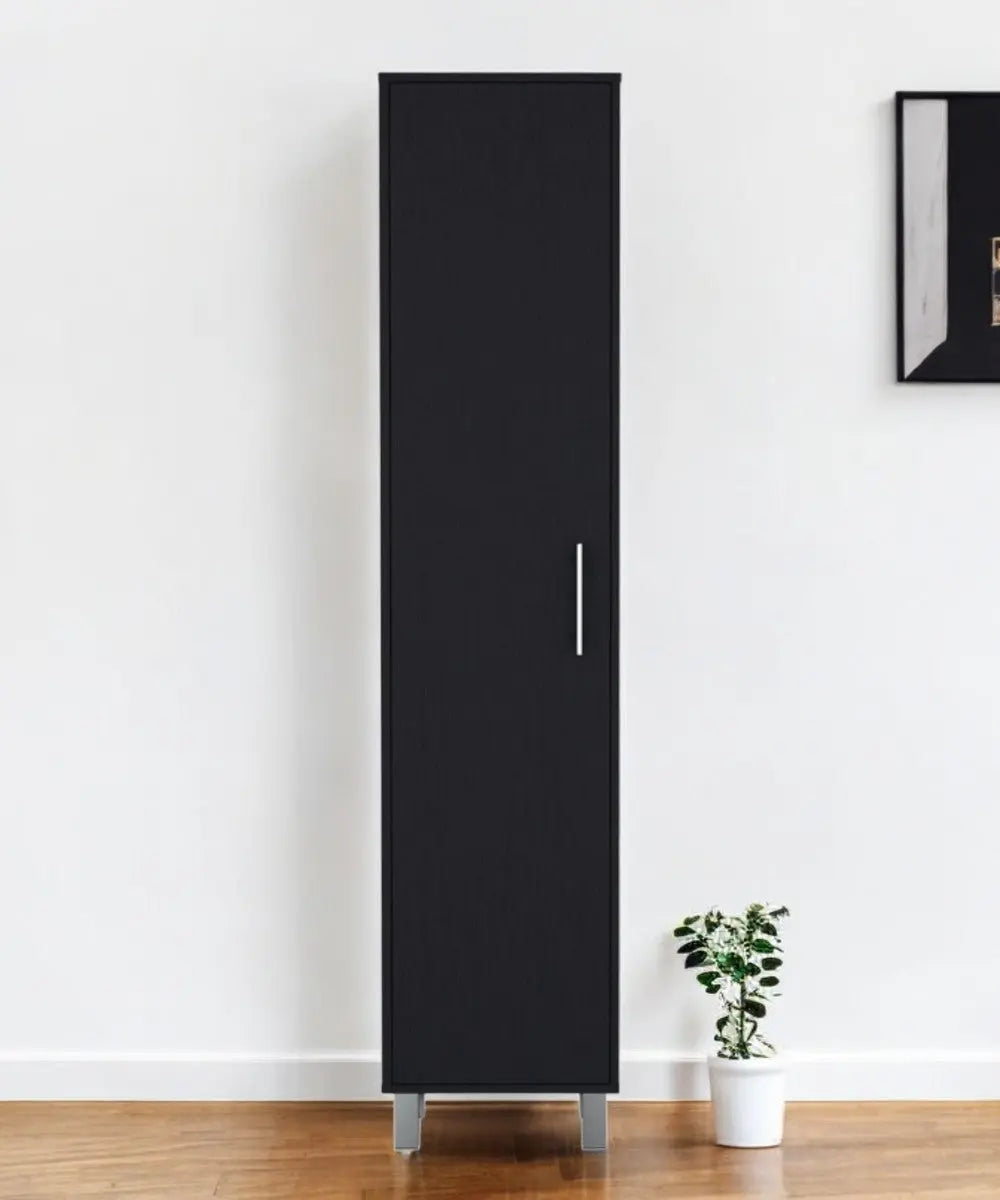 71" Black Wood Pantry Or Storage Cabinet Homeroots Kitchen & Dining