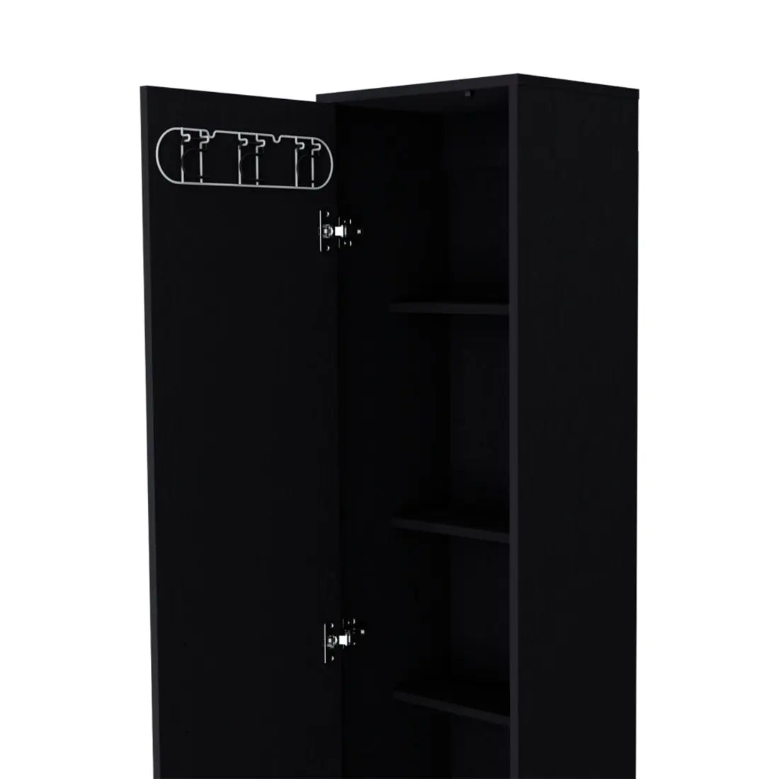 71" Black Wood Pantry Or Storage Cabinet Homeroots Kitchen & Dining