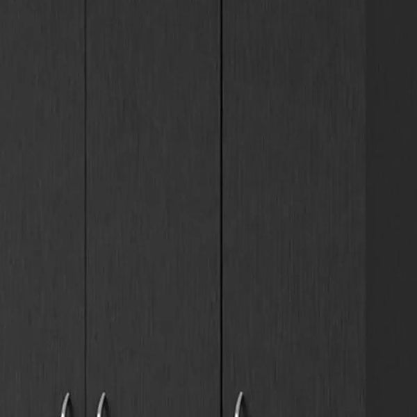 71" Black Wood Three Door Two Drawer Combo Dresser Homeroots Bed & Bath