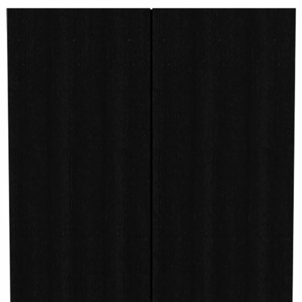 71" Black Wood Two Door Combo Dresser Homeroots Bed & Bath