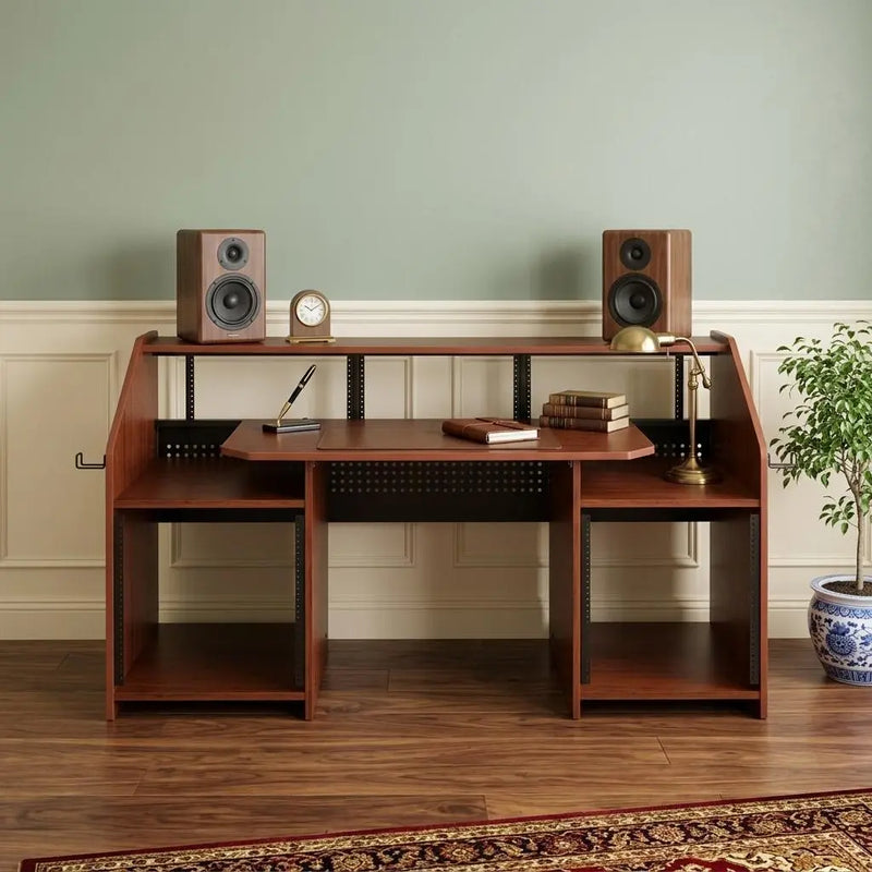 71" Brown Music Desk Homeroots Office