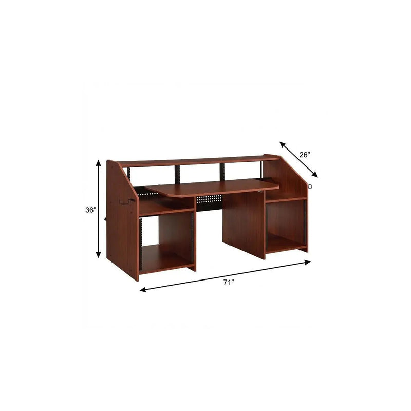 71" Brown Music Desk Homeroots Office