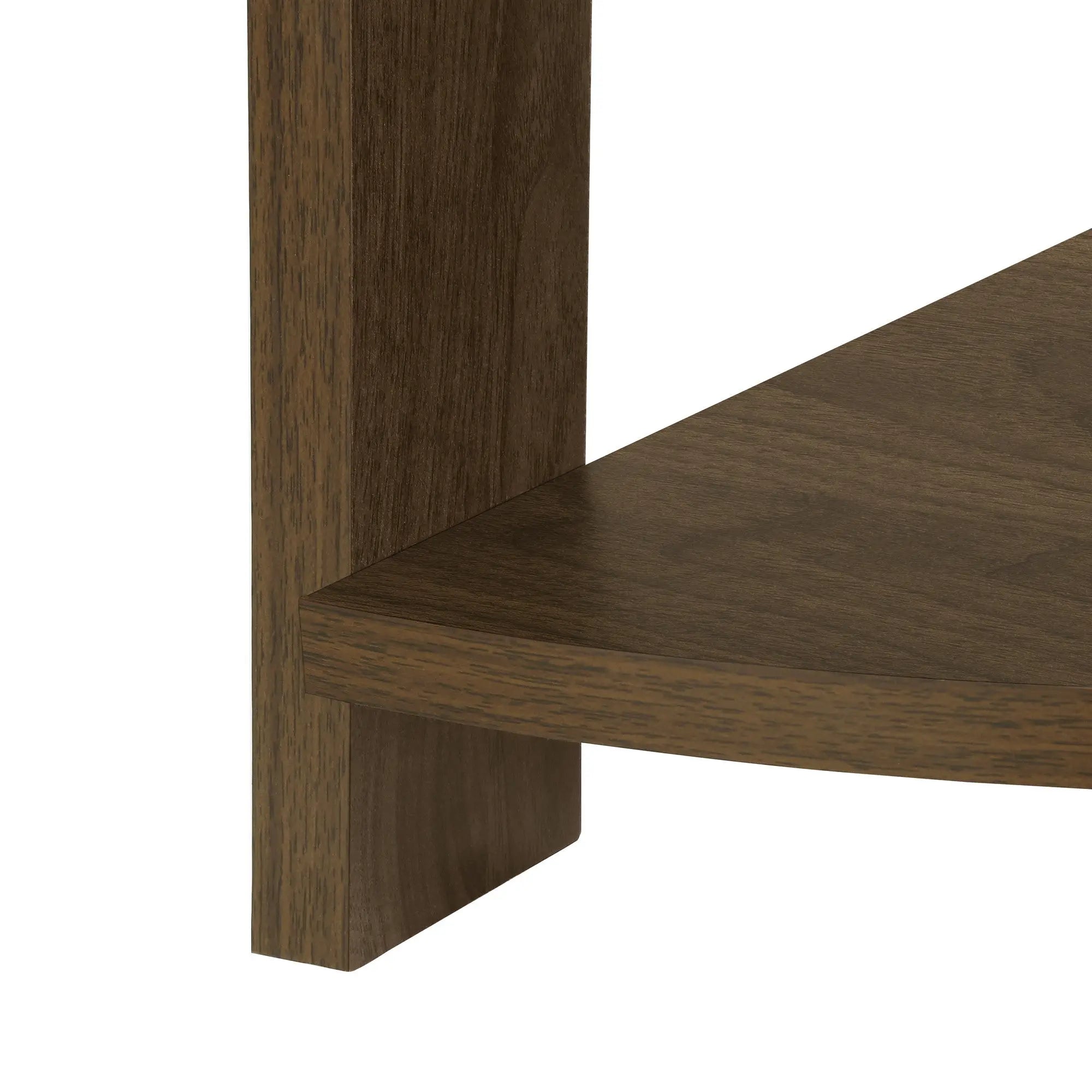 71" Dark Brown Wood Five Tier Corner Bookcase Homeroots Office
