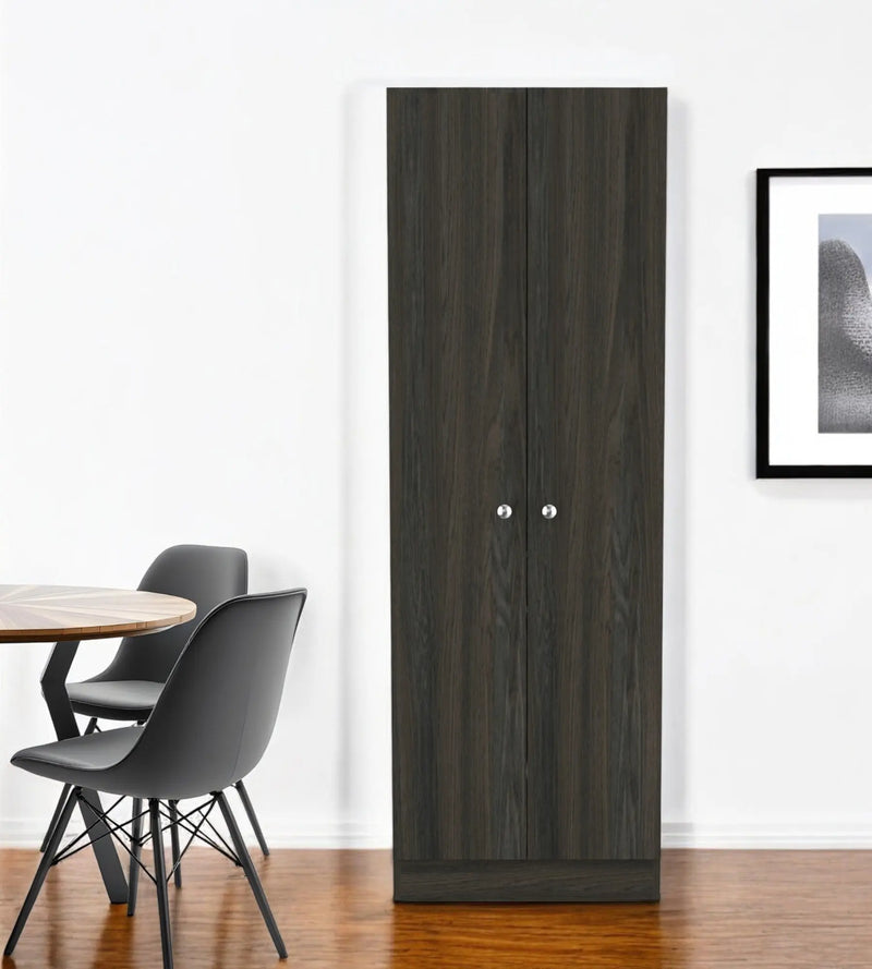 71" Dark Brown Wood Pantry Or Storage Closet Homeroots Kitchen & Dining