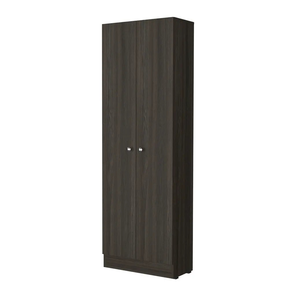 71" Espresso Wood Pantry Or Storage Closet Homeroots Kitchen & Dining