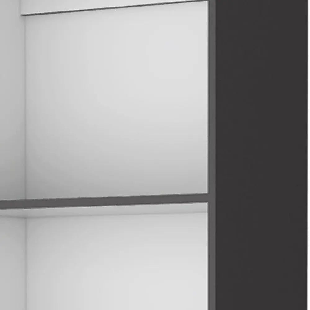 71" Gray And White Wood Four Tier Bookcase Homeroots Office
