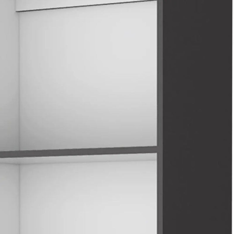71" Gray And White Wood Four Tier Bookcase Homeroots Office