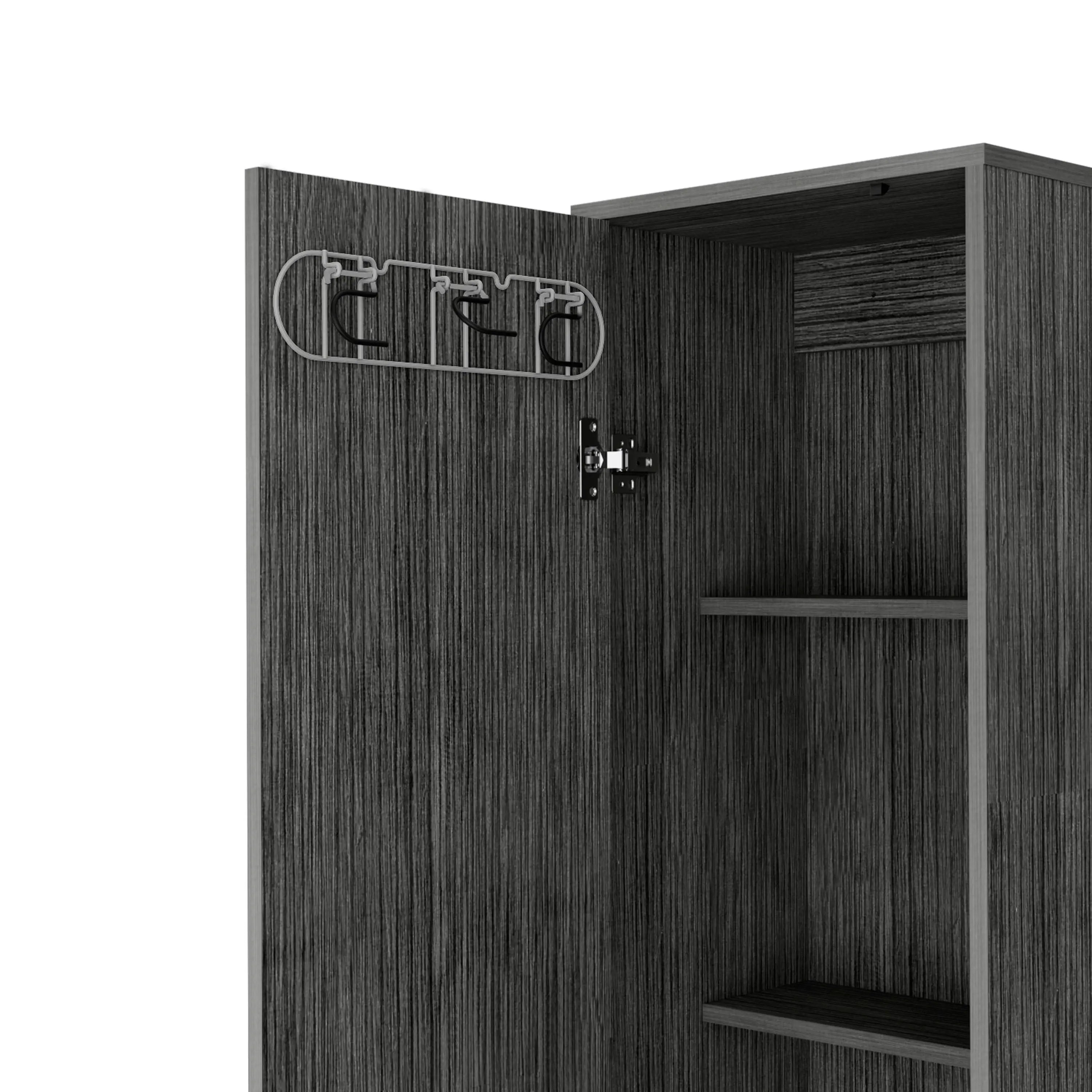 71" Gray Wood Accent Cabinet With Single Door Homeroots Kitchen & Dining