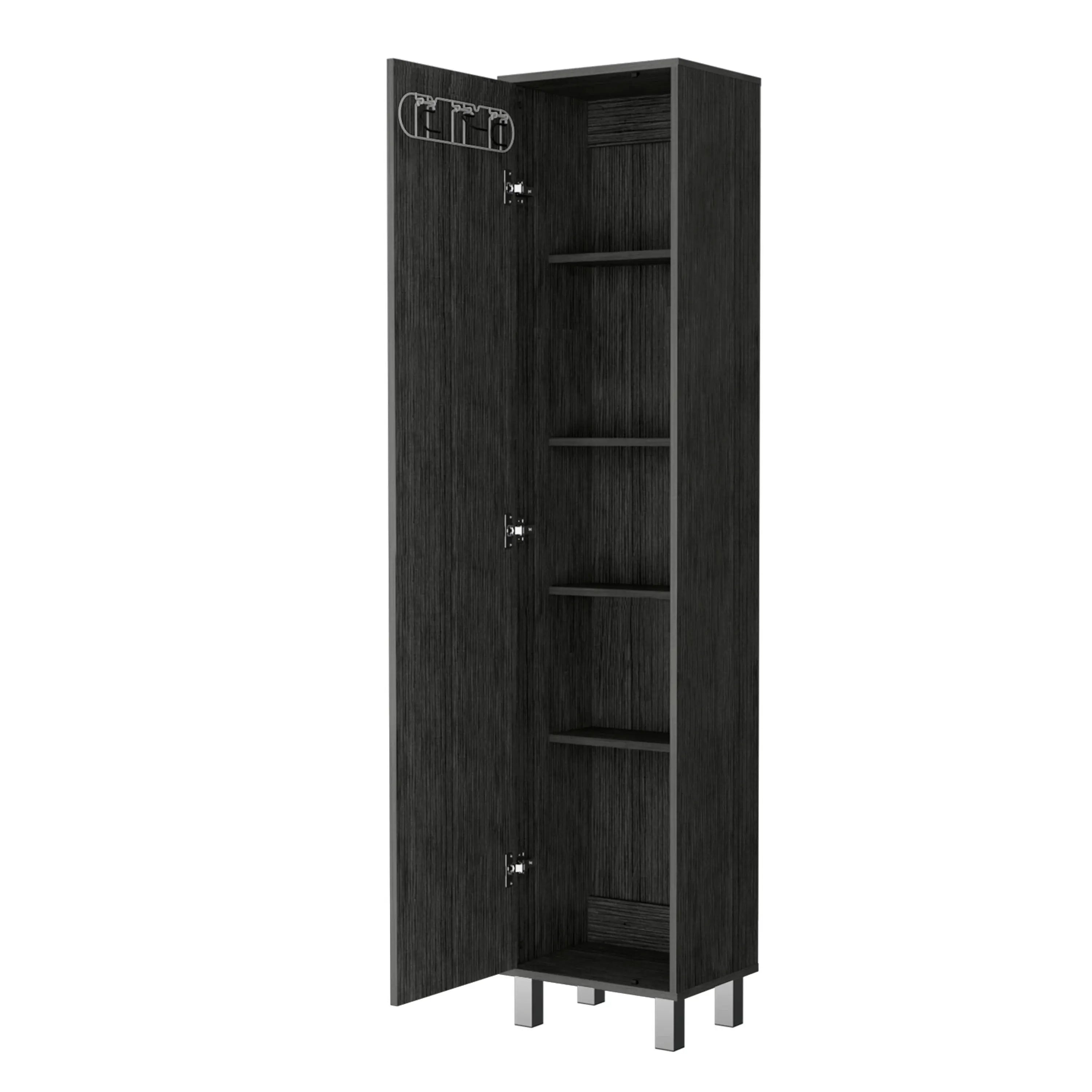 71" Gray Wood Accent Cabinet With Single Door Homeroots Kitchen & Dining