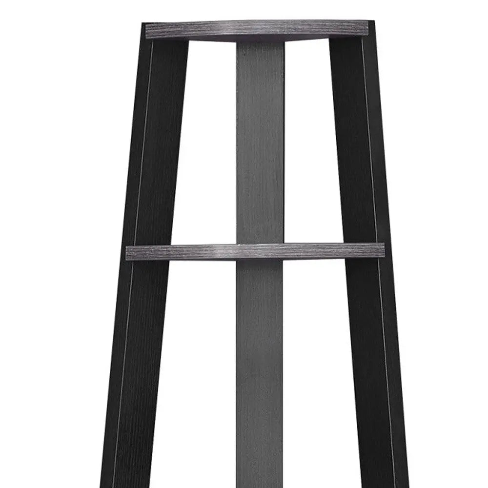 71" Gray Wood Five Tier Corner Bookcase Homeroots Office