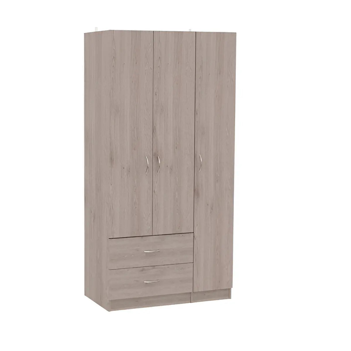 71" Light Gray Wood Three Door Two Drawer Combo Dresser Homeroots Bed & Bath